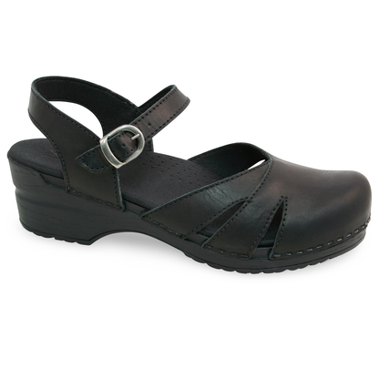 Margrethe Women's Sandal in Black | Sanita