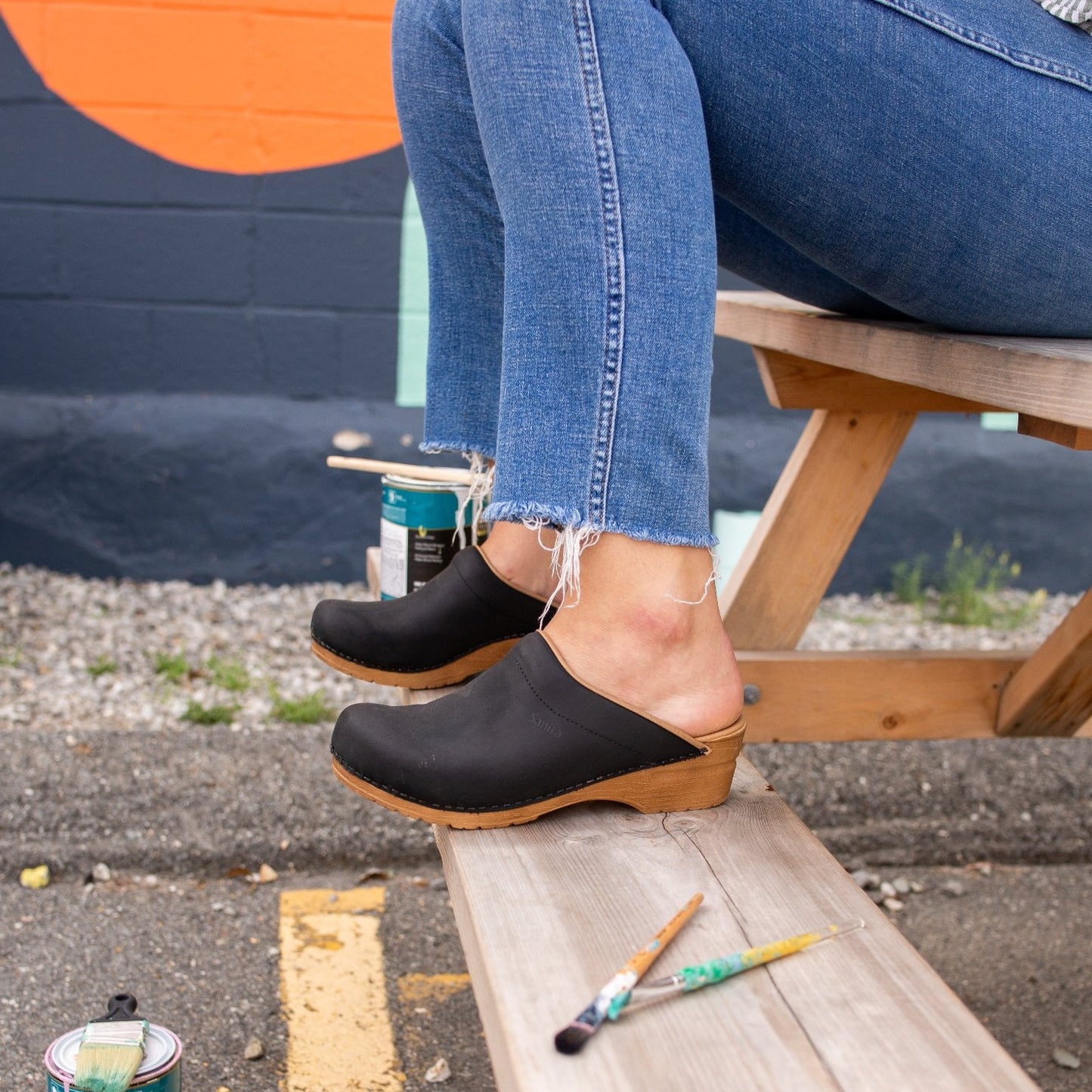 Ellis Women's Clog in Black | Sanita