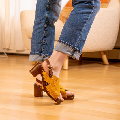 Sijo Women's Sandal in Yellow | Sanita