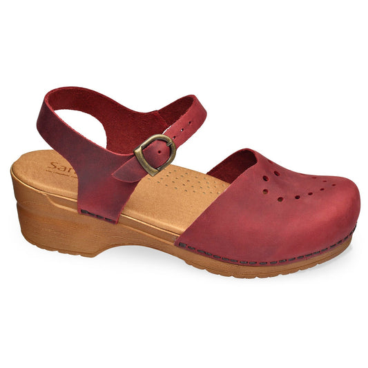 Heart Women's Sandal in Deep Red | Sanita