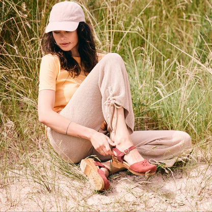 Heart Women's Sandal in Deep Red | Sanita