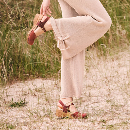 Heart Women's Sandal in Deep Red | Sanita