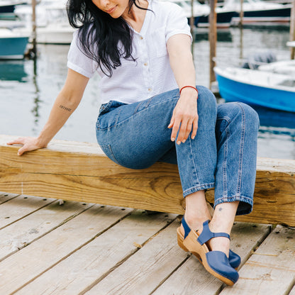 Sansi Women's Sandal in Navy | Sanita