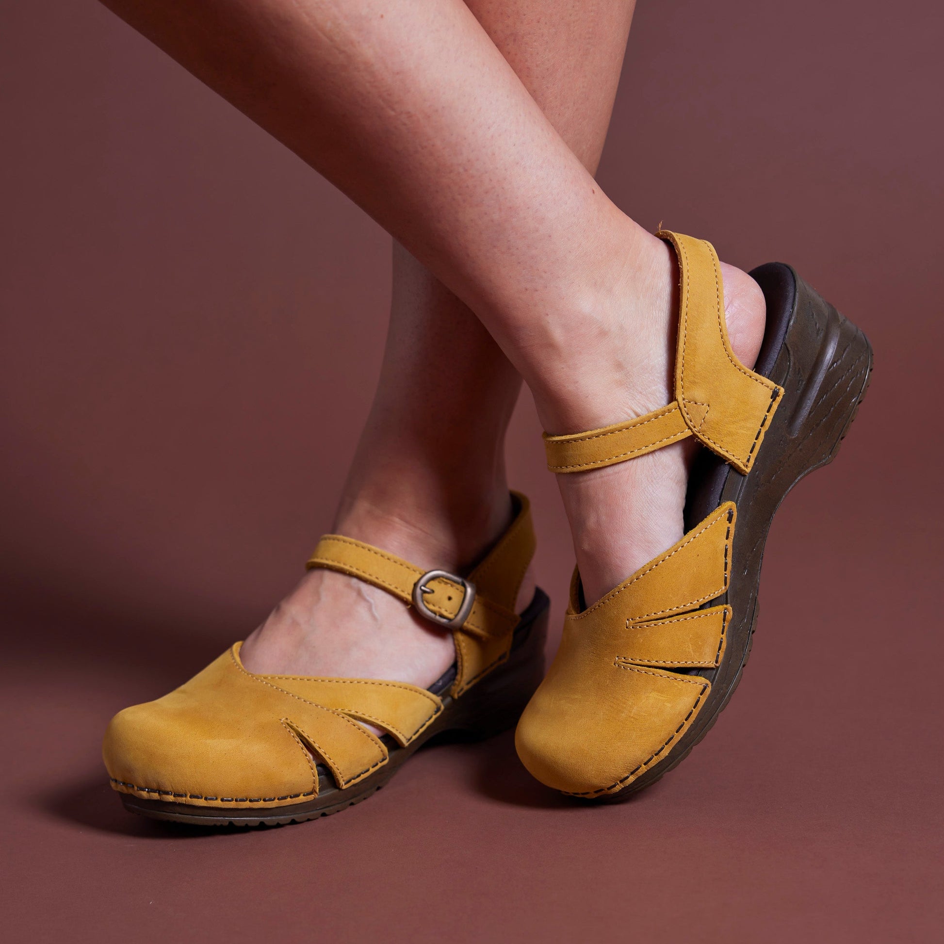 Margrethe Women's Sandal in Yellow | Sanita