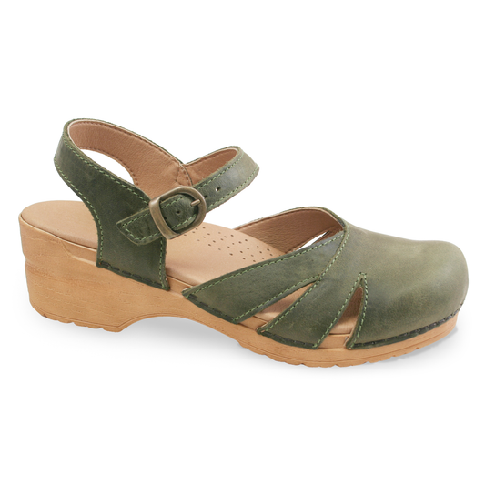Margrethe Women's Sandal in Khaki | Sanita
