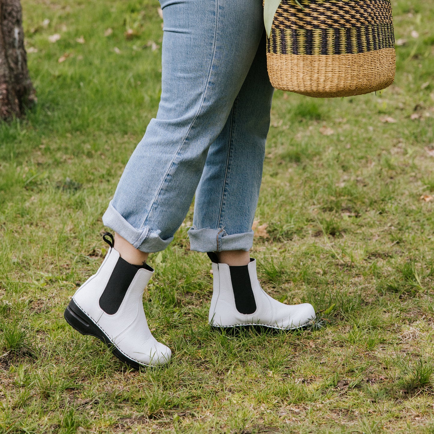 Sanita Aalbek Women's Chelsea Boot, White | Sanita