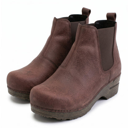 Hudson Oiled Leather Chelsea Boot for Women - Comfortable Boots Made in Europe | Sanita