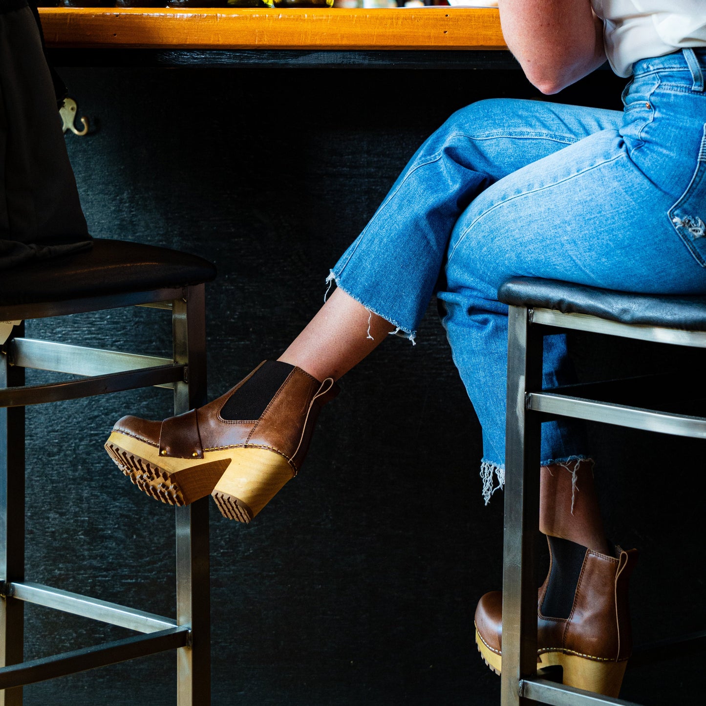 Penny Women's Wood Chelsea Boot in Brown | Sanita