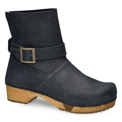 Runa Women's Wood Boot in Black | Sanita
