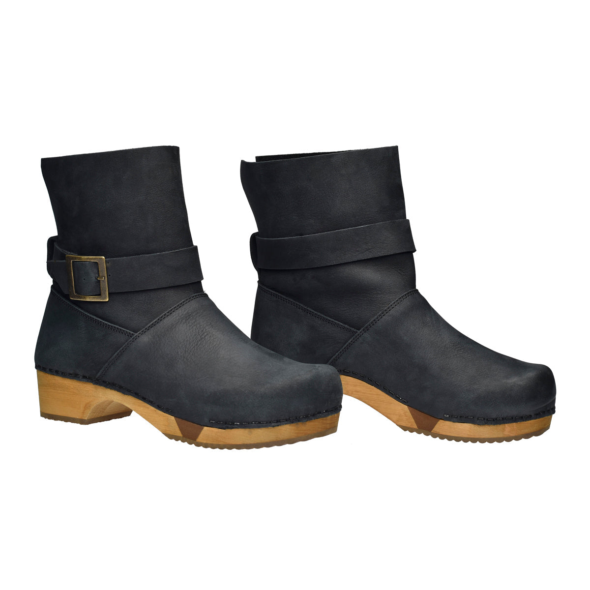 Runa Women's Wood Boot in Black | Sanita