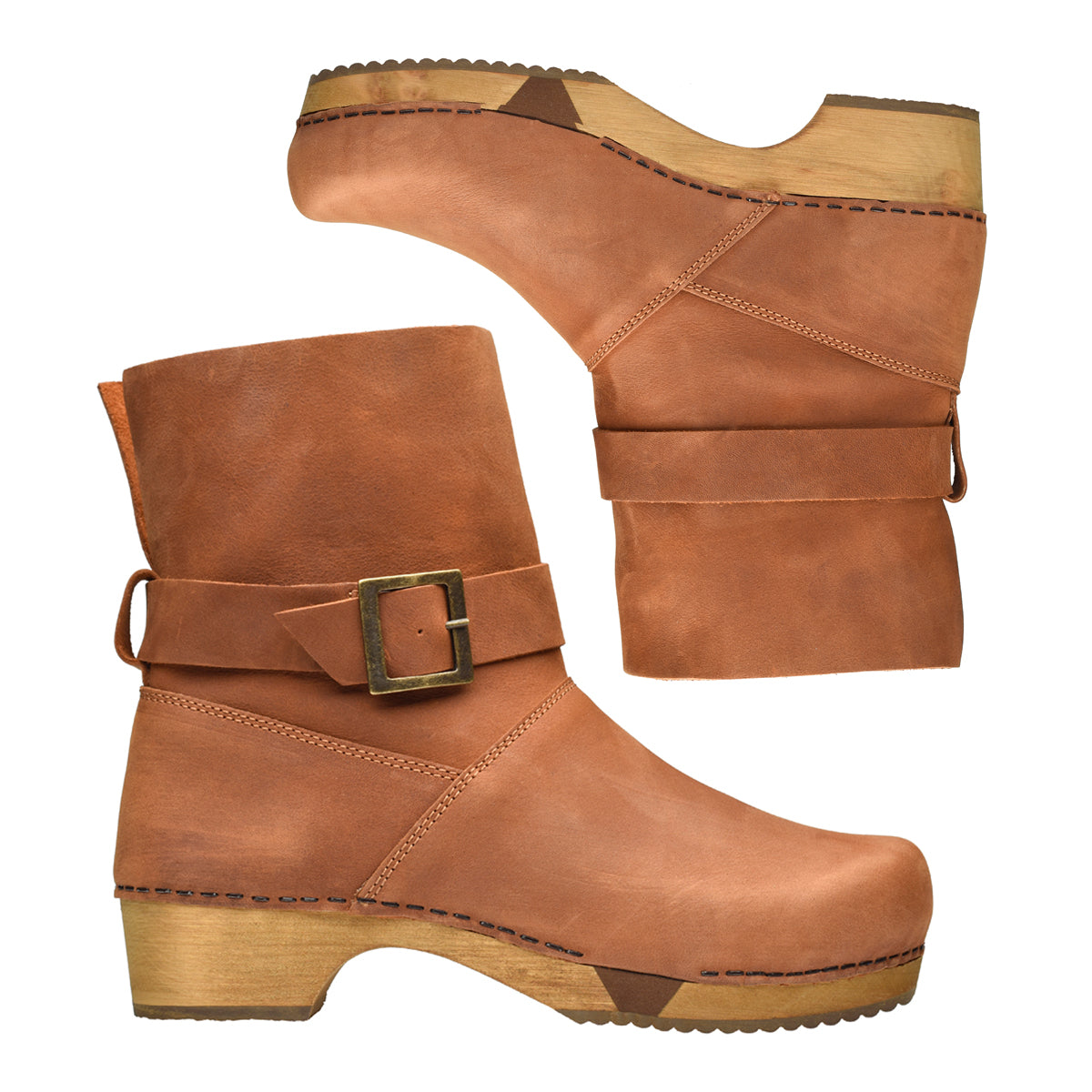 Runa Women's Wood Boot in Cognac | Sanita