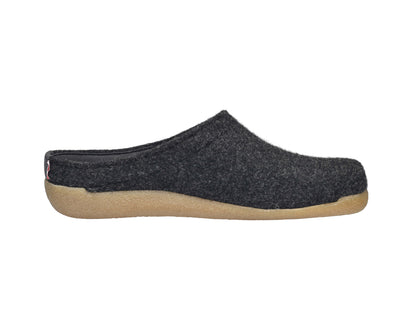 Lodge Slide Unisex Wool Slipper in Charcoal | Sanita