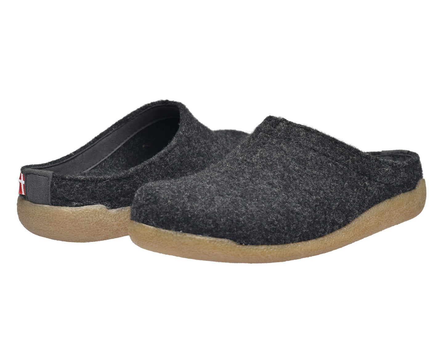 Lodge Slide Unisex Wool Slipper in Charcoal | Sanita