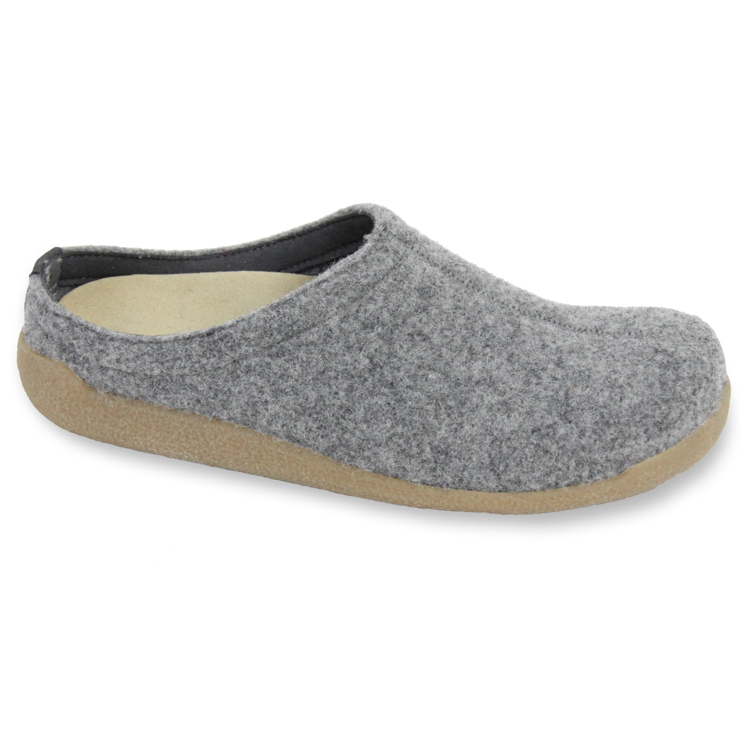 Lodge Slide Unisex Wool Slipper in Slate | Sanita