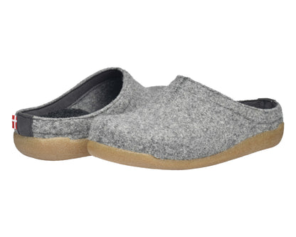Lodge Slide Unisex Wool Slipper in Slate | Sanita
