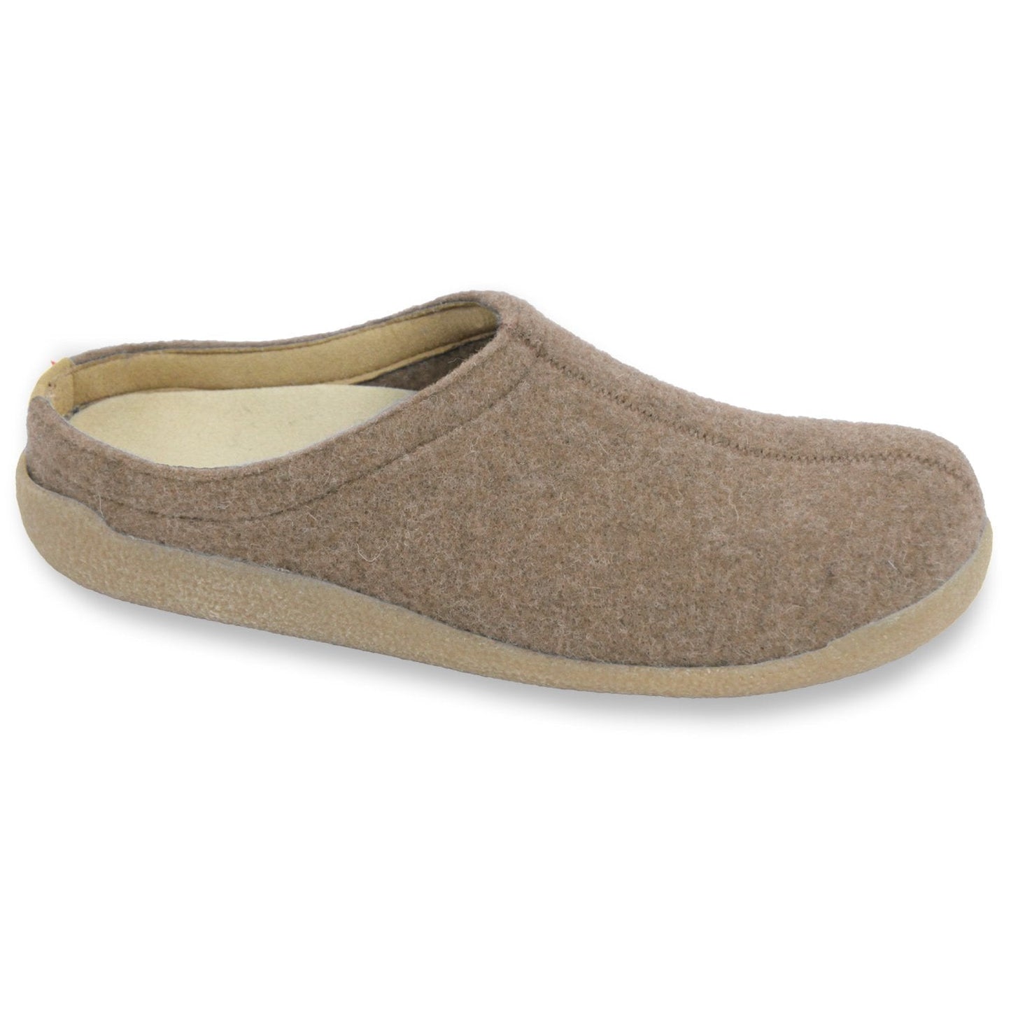 Lodge Slide Unisex Wool Slipper in Stone | Sanita