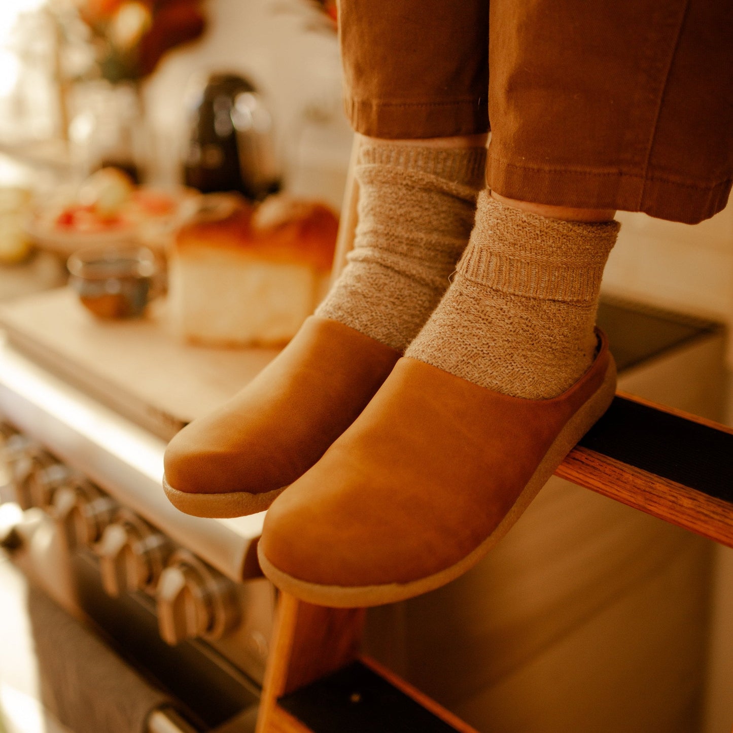 Holsted Unisex Mule Slipper in Cognac | Sanita