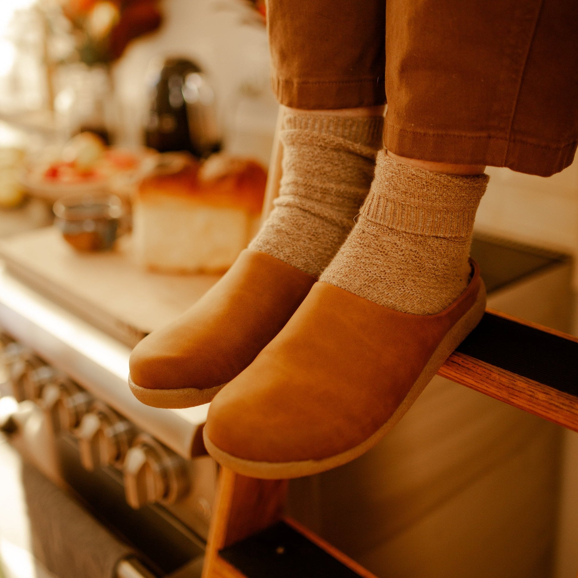 Holsted Unisex Mule Slipper in Cognac | Sanita