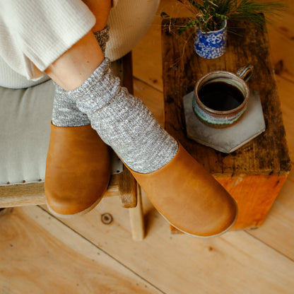 Holsted Unisex Mule Slipper in Cognac | Sanita