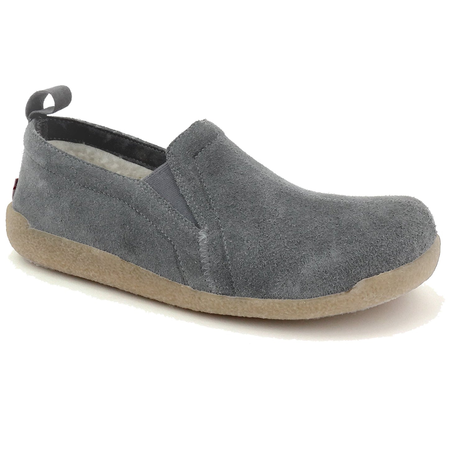 Barso Unisex Suede Slipper in Slate | Sanita