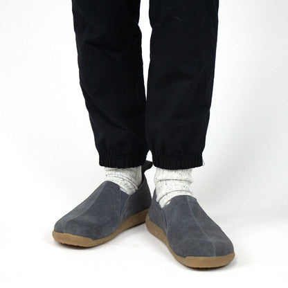 Barso Unisex Suede Slipper in Slate | Sanita