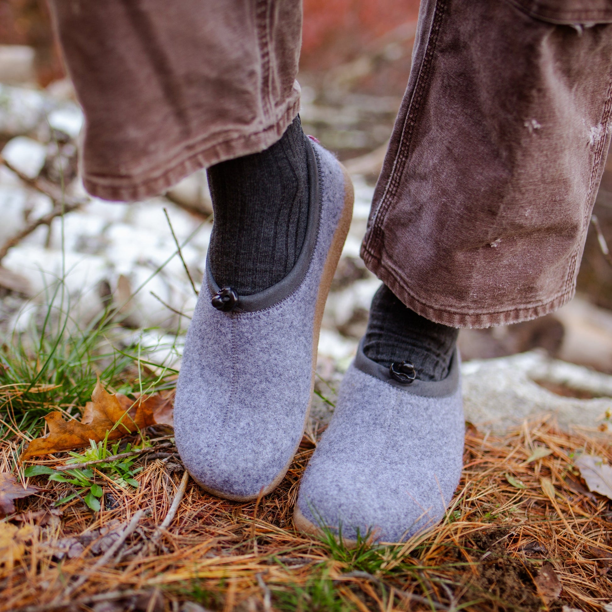 Stromo Unisex Wool Slipper in Slate | Sanita