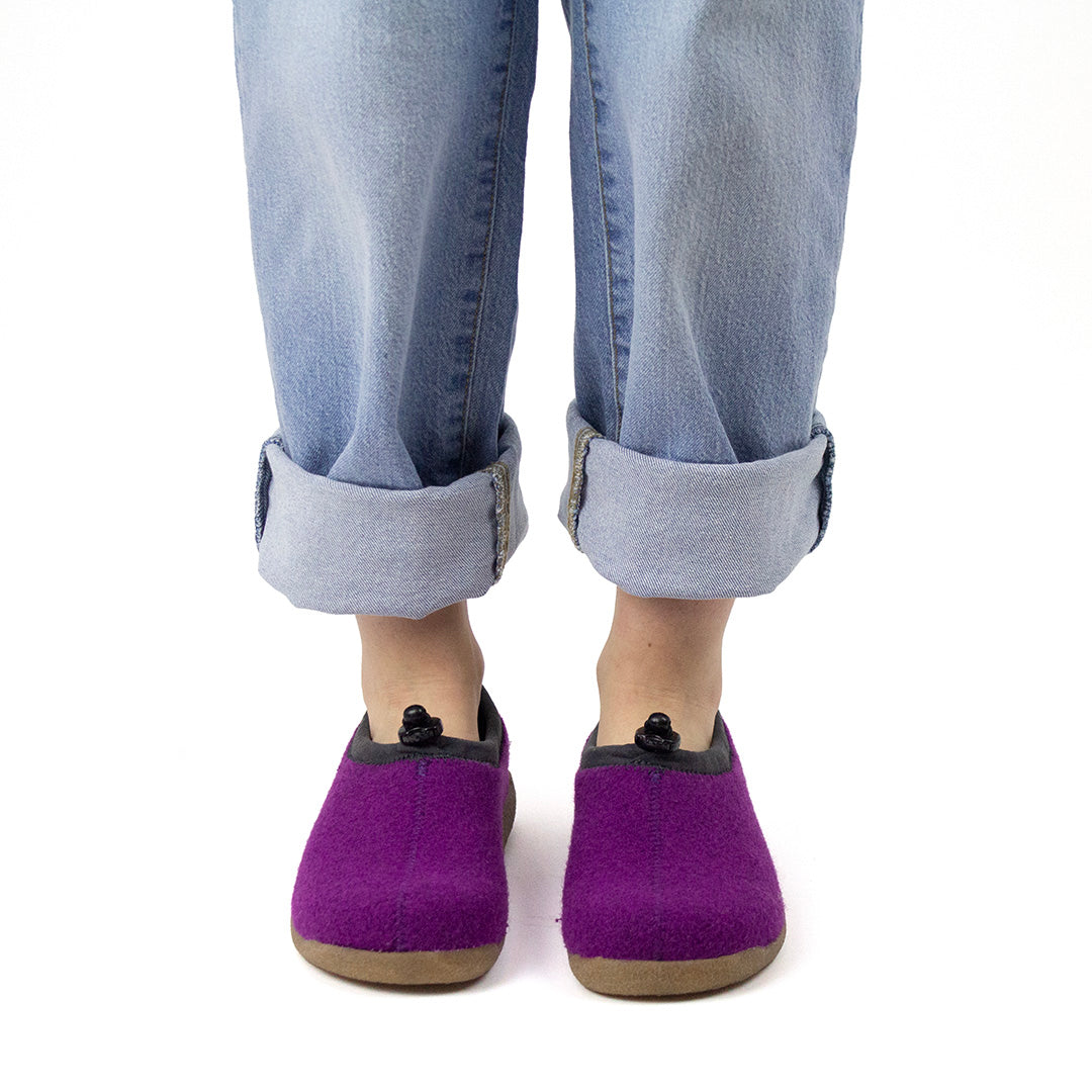 Samso Women's Slipper in Purple | Sanita