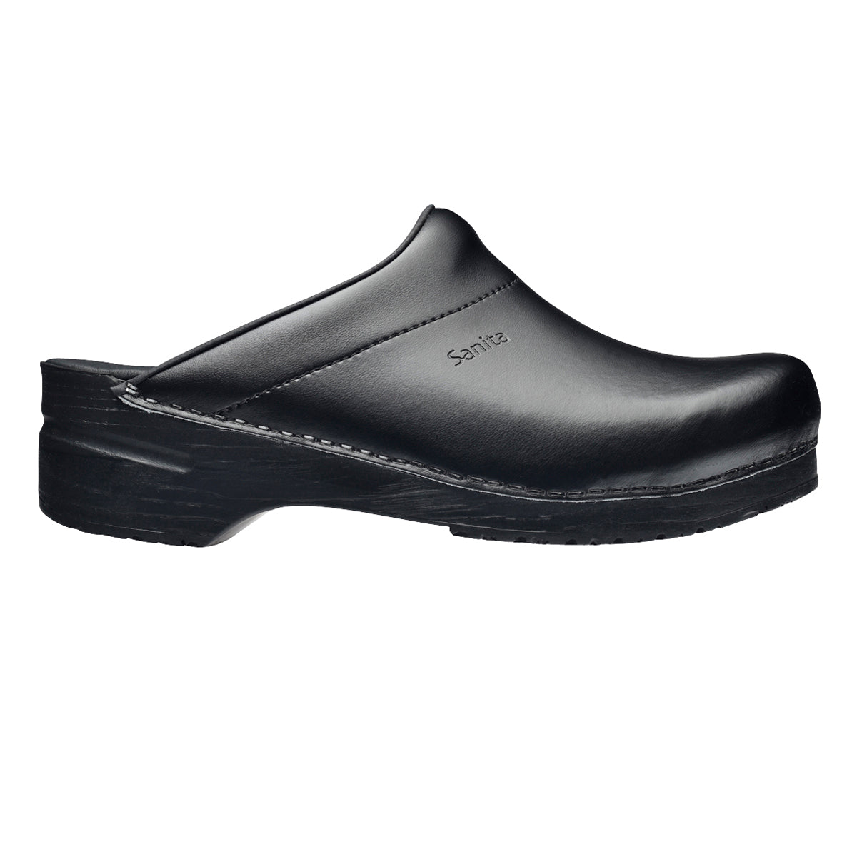 Karl PU Men's Clog in Black | Sanita