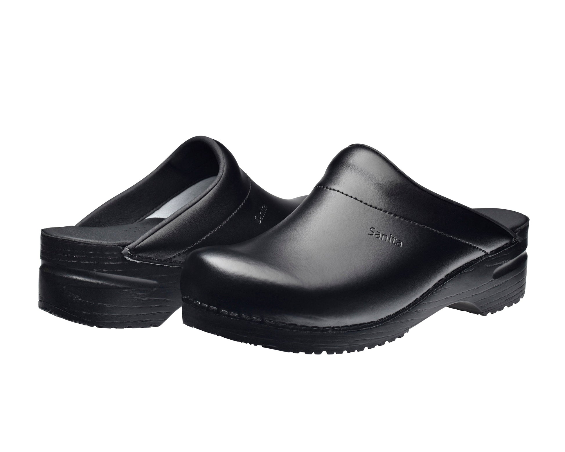 Karl PU Men's Clog in Black | Sanita