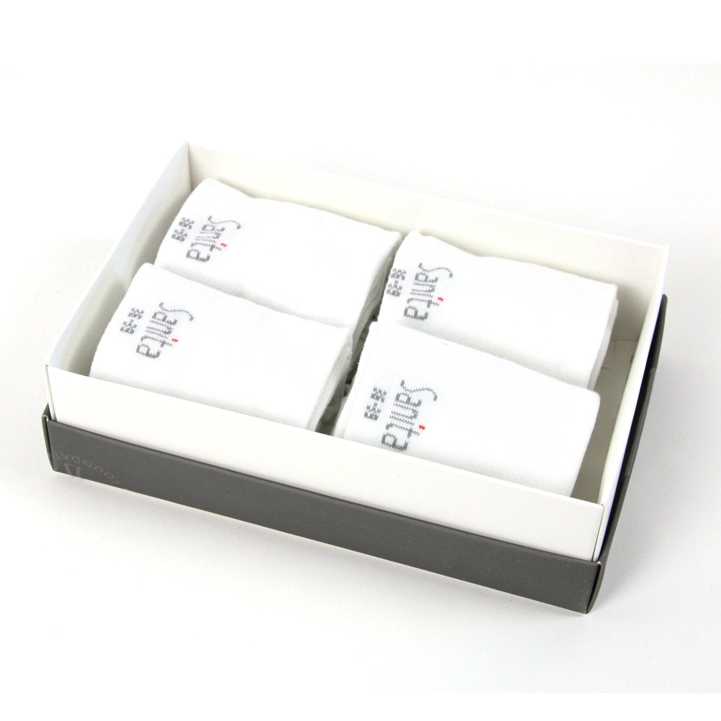 Bamboo Crew Socks 4-Pack Unisex in White | Sanita