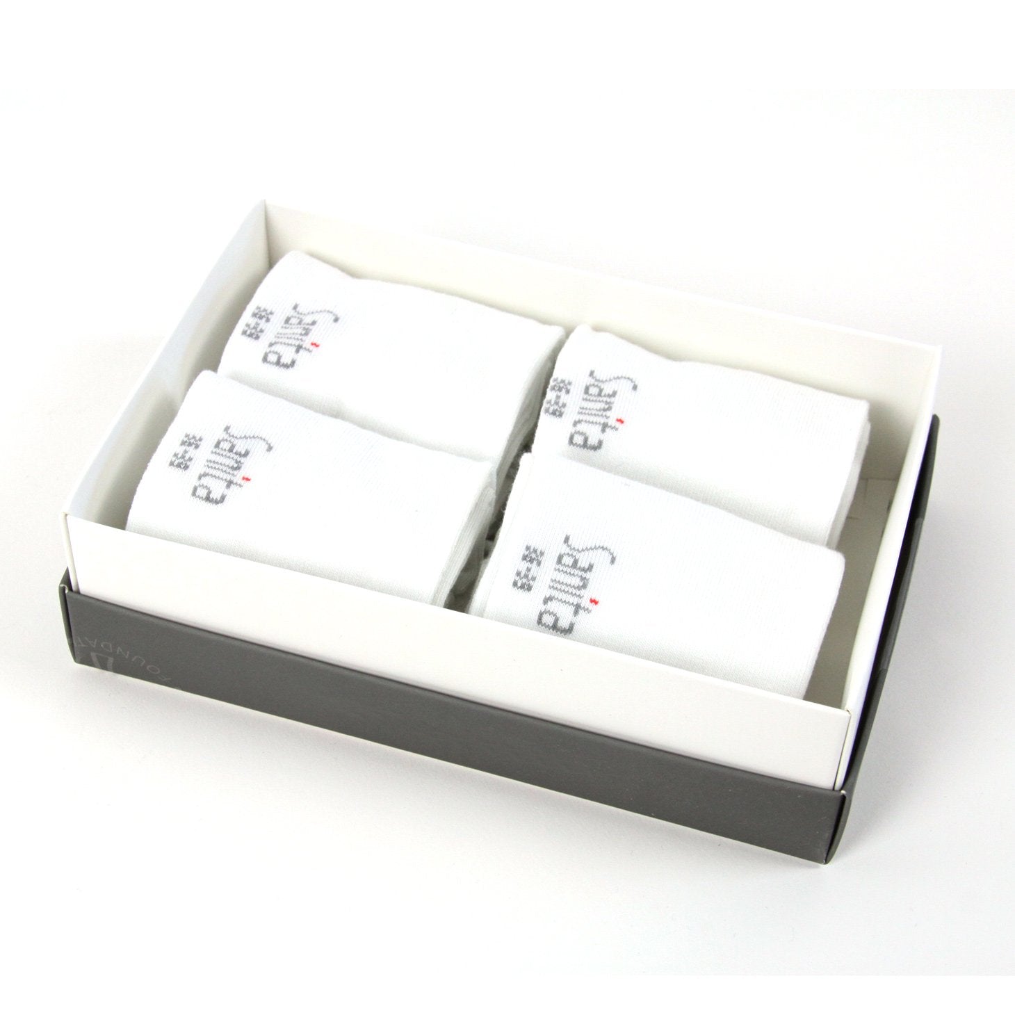Bamboo Crew Socks 4-Pack Unisex in White | Sanita