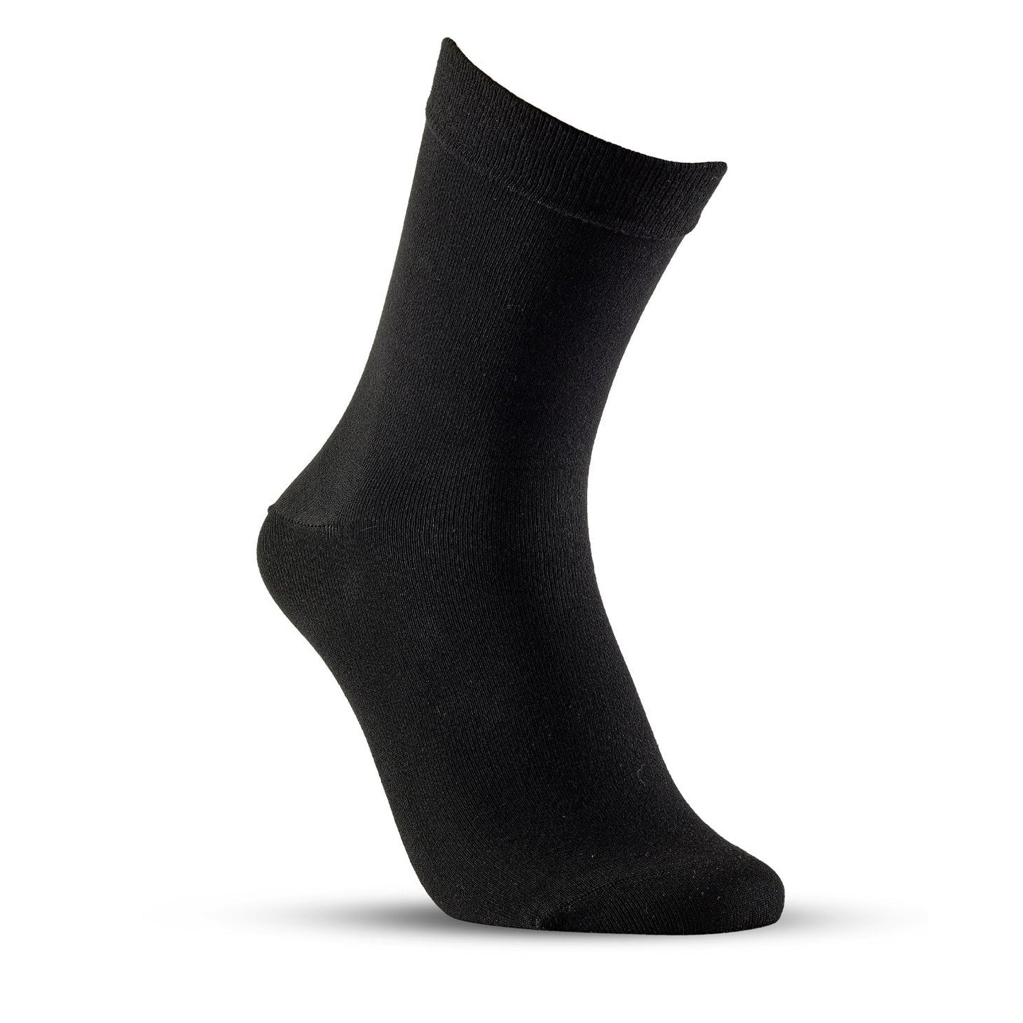 Bamboo Crew Socks 4-Pack Unisex in Black | Sanita