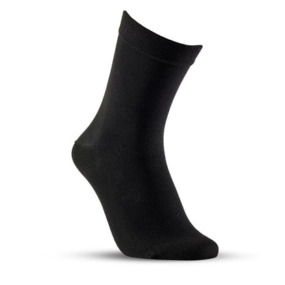 Bamboo Crew Socks 4-Pack Unisex in Black | Sanita