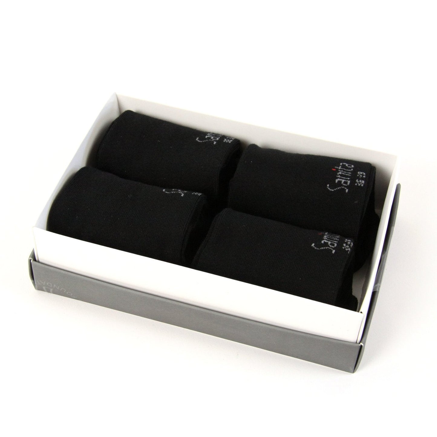 Bamboo Crew Socks 4-Pack Unisex in Black | Sanita