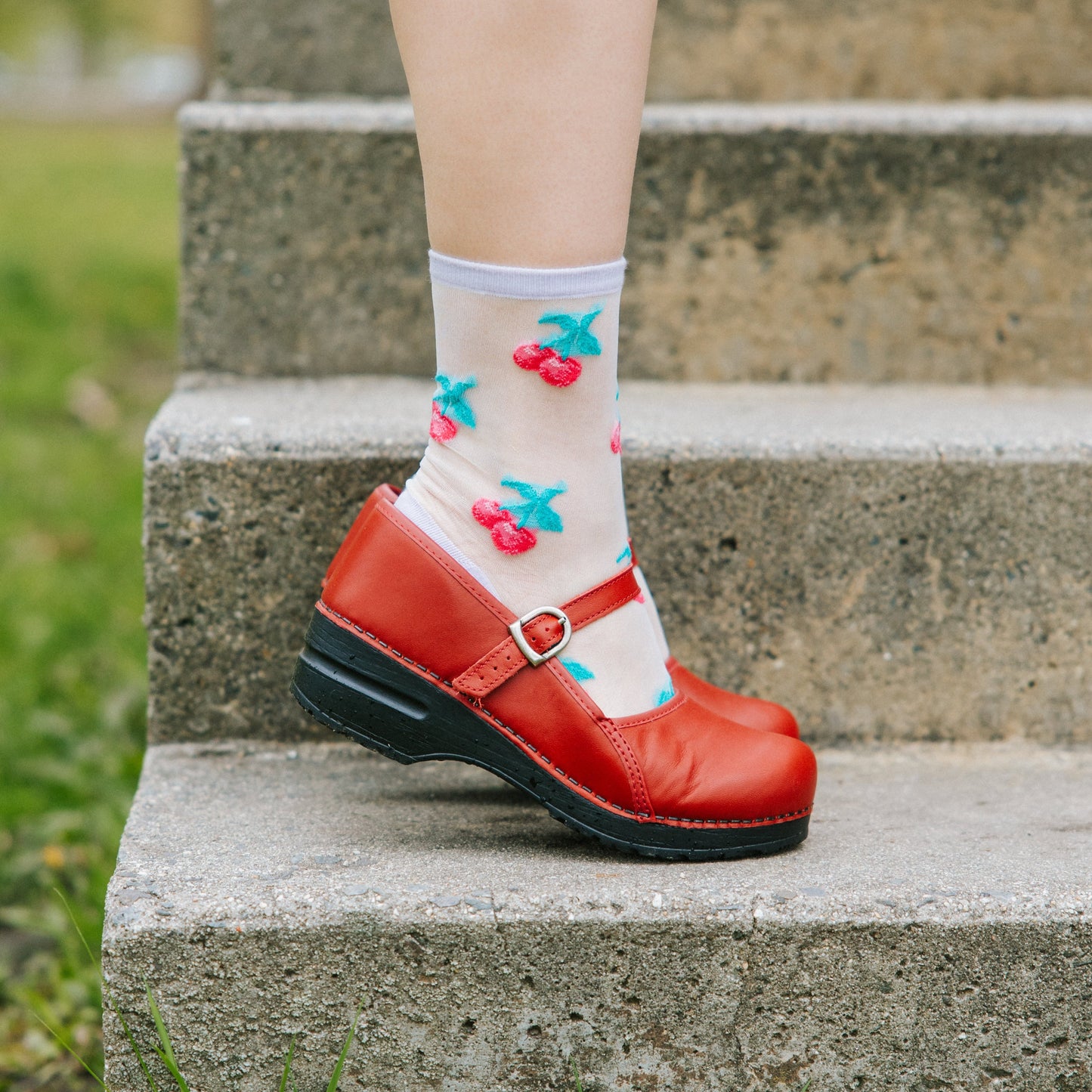 Clare Women's Mary Jane Clog in Red | Sanita