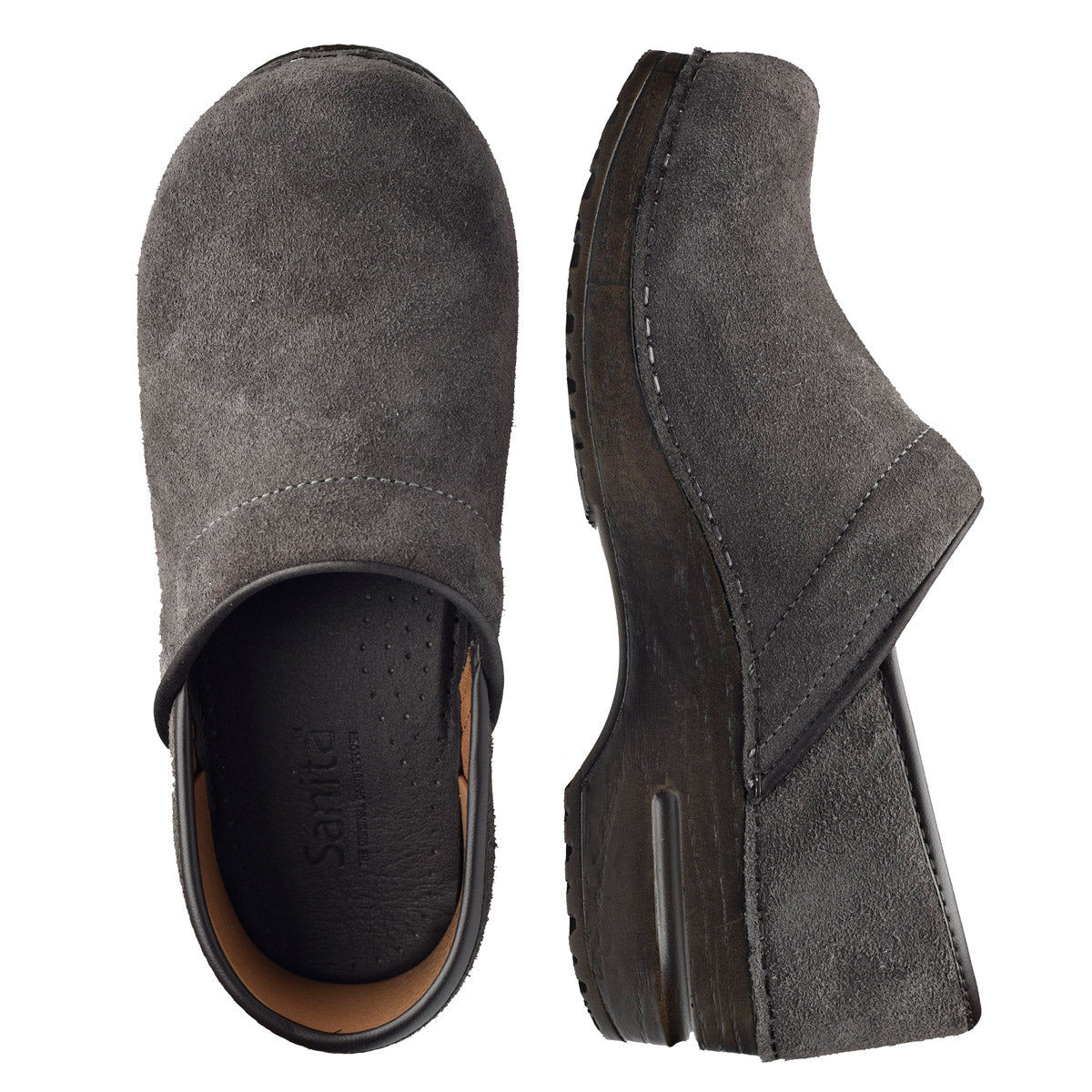 Pro Suede Women's Clog in Steel | Sanita