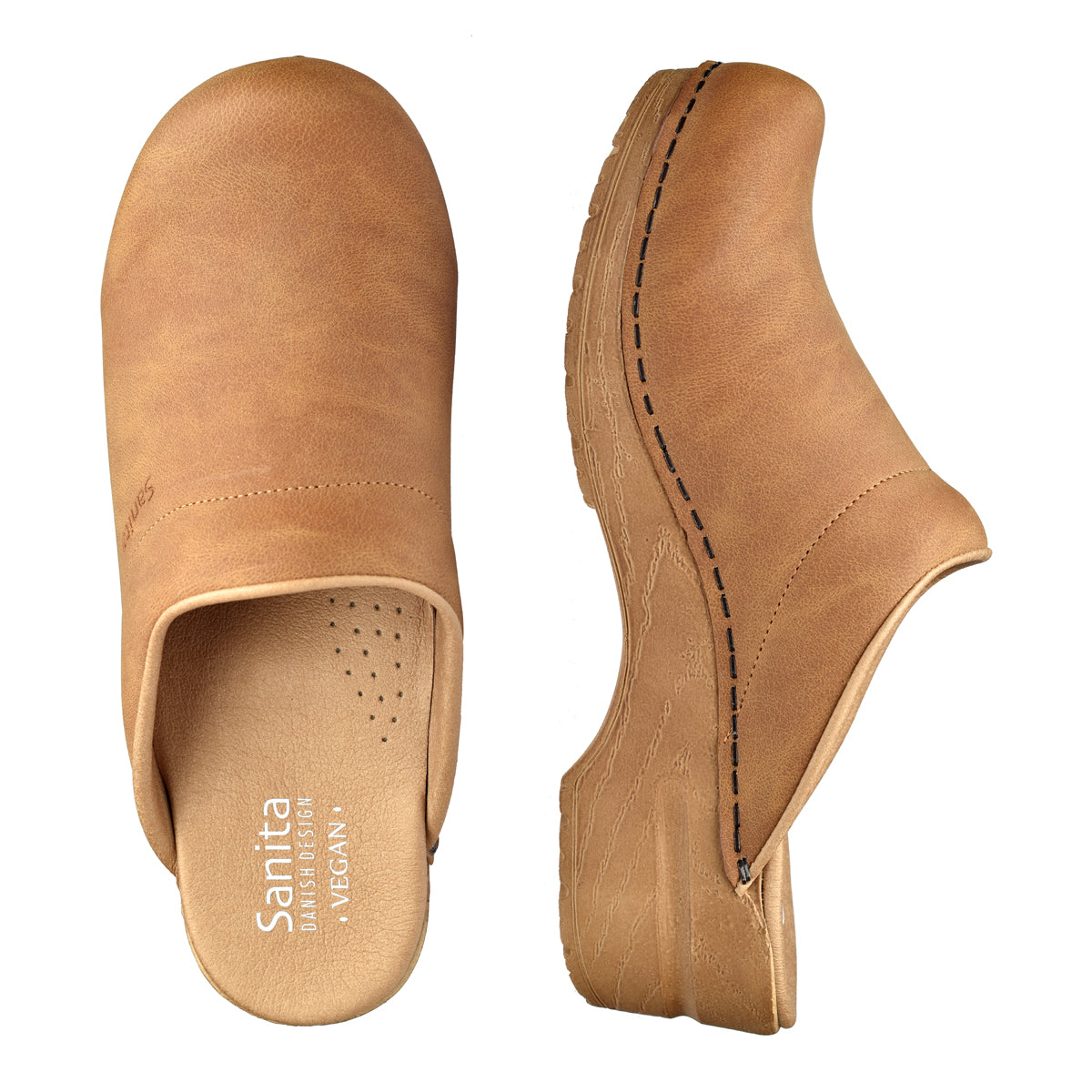 Vegan Ellis Women's Clog in Cognac | Sanita