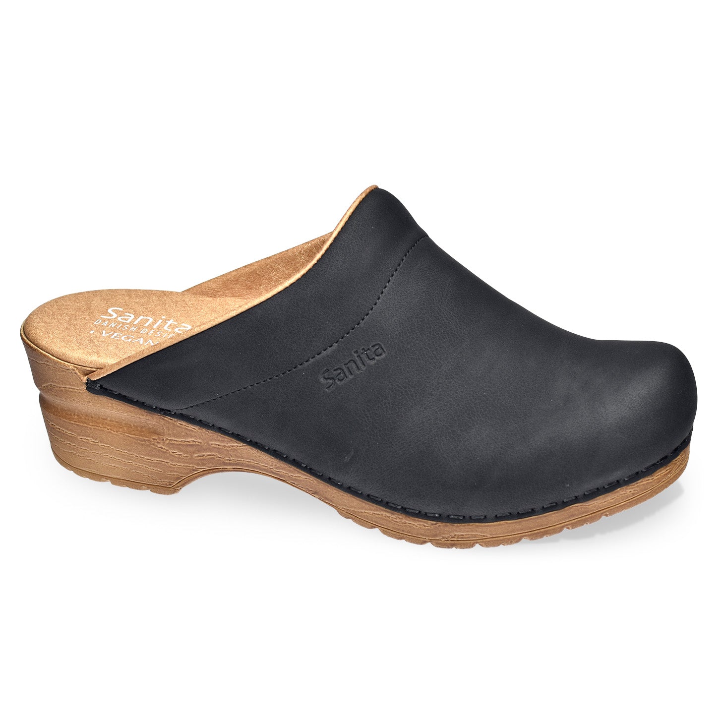 Vegan Ellis Women's Clog in Black | Sanita
