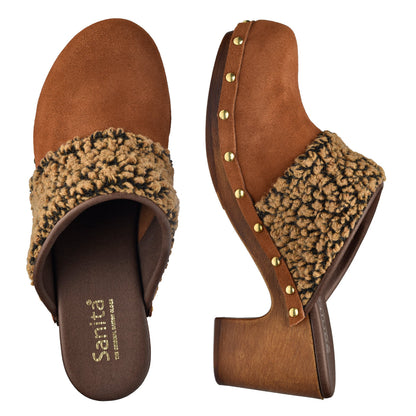 Senna Women's Mule in Cognac | Sanita