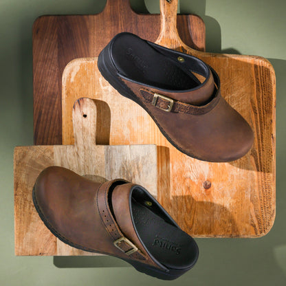 Morse Women's Clog in Antique Brown | Sanita