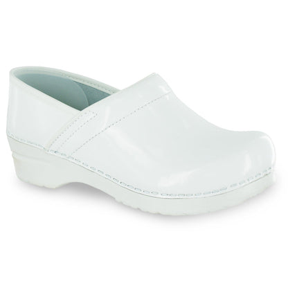 Pro. Patent Women's Clog in White | Sanita